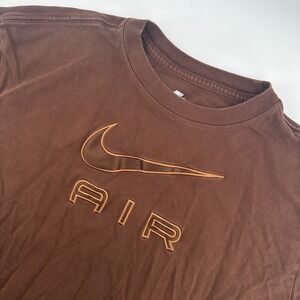 Nike‎ Air T-Shirt Mens XL Brown Swoosh Logo Short Sleeve Tee Top